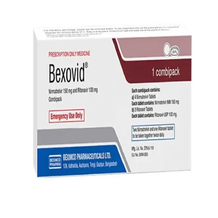 Bexovid (Nirmatrelvir + Ritonavir 150mg + 100mg) Rx