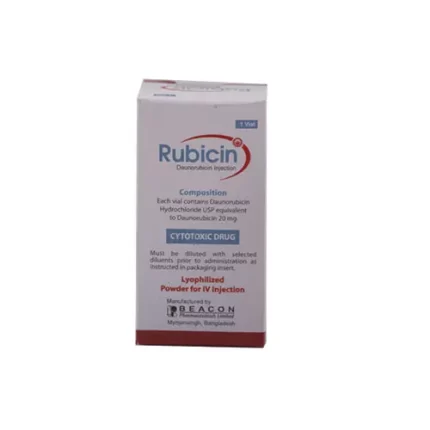 Rubicin (Daunorubicin Hydrochloride 20mg/ 10ml) Rx